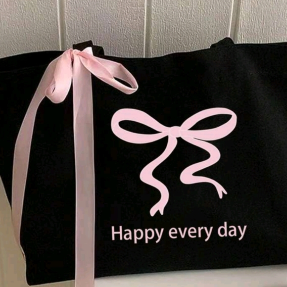 Black & Pink Tote Bag - Picture 1 of 6